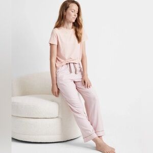 State of Day Women's Flannel Pajama Pants pink stripe XLarge elastic drawstring